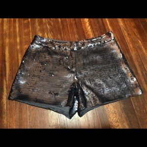 Gray/Navy Blue Sequin shorts